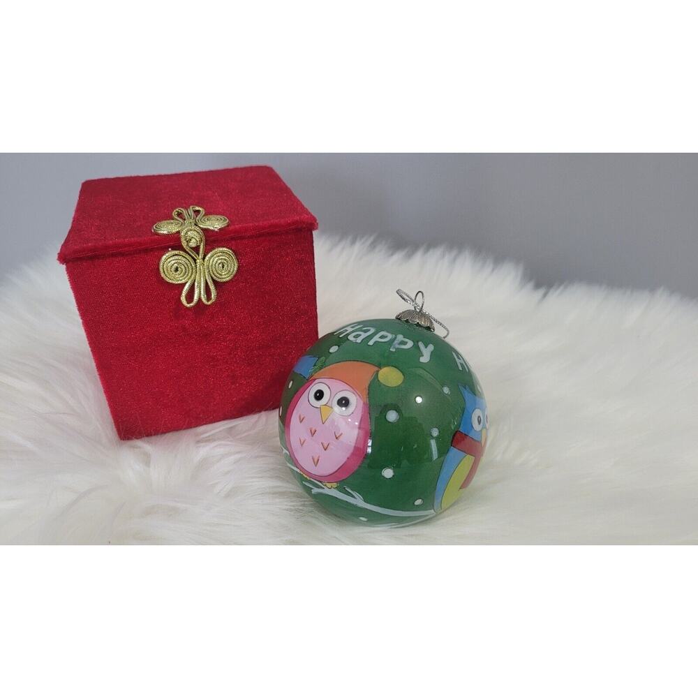 Li Bien-Pier 1 Imports Christmas Ornament Rare Christmas Owl Boxed